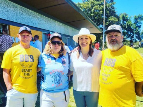 (From left) Dave Power, Sharon Marsh, Dr Christina Curry and Tony Pengue at the Booralee Big Bash. Picture: Contributed
