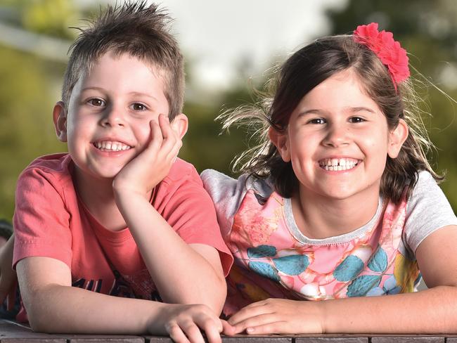 Louise Marran has nominated her children Daniel and Michelle for a Pride of Australia award, after they saved her from being crushed by the family car in their garage. Picture: NIGEL HALLETT