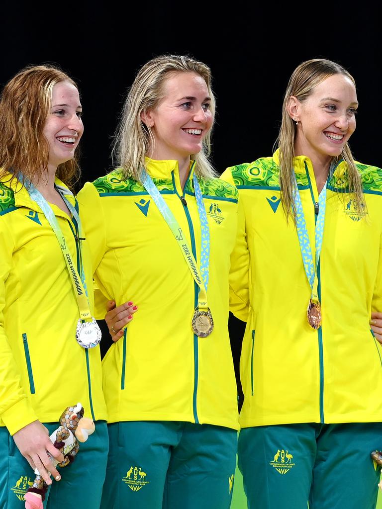 Mollie O'Callaghan, Ariarne Titmus and Madison Wilson filled the podium in the 200m freestyle.