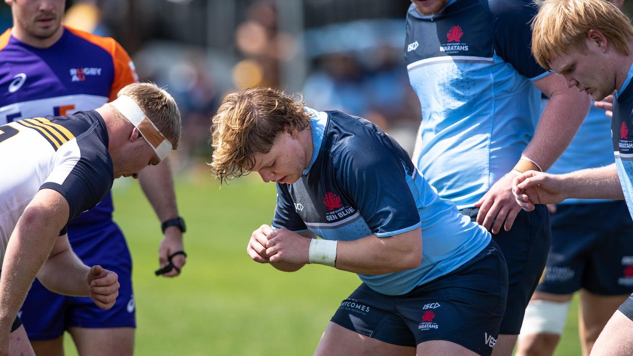 Albert Alcock in the NSW Waratahs match against the ACT Brumbies in round two of the U19 rugby championships 2022. Pic: Julian Andrews