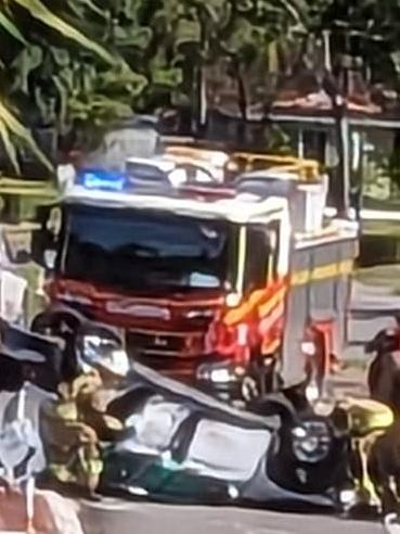 Emergency services attended a two-vehicle crash in Brinsmead on March 10 around 3pm. Picture: Supplied