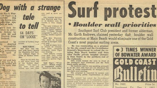 Gold Coast History: Gold Coast Bulletin 1967, December 1. Front page.