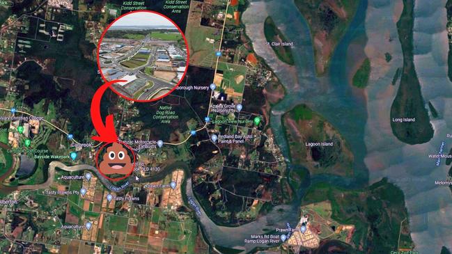 A map showing the sewerage treatment plant and its distance from the 3000-lot Shoreline estate. The state will loan the developer, Lendlease, $15 million for the facility which will later be managed by Redland City Council and used by other housing estates.