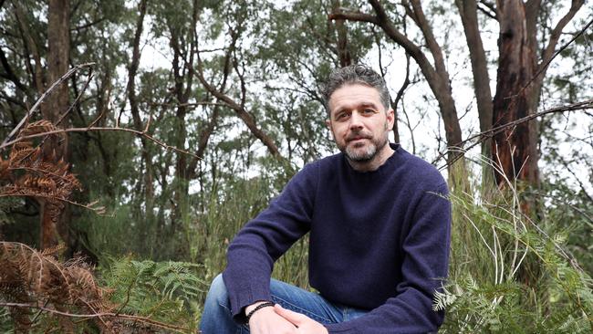 Jock Zonfrillo at his former home in the Adelaide Hills. Picture: Russell Millard/The Australian