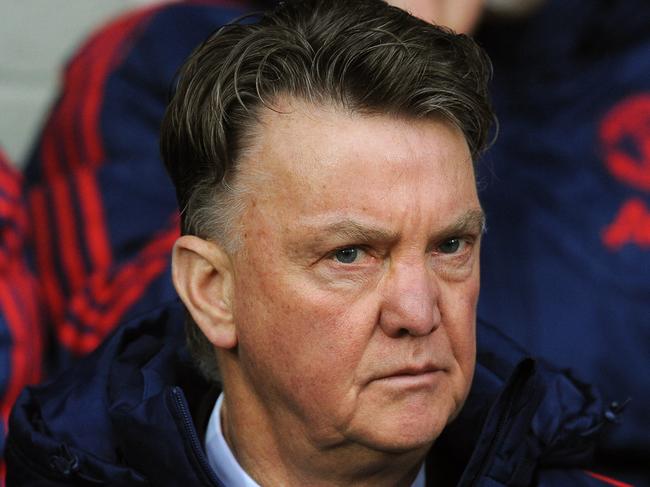 Manchester United manager Louis van Gaal watches from the dug out during the English Premier League soccer match between West Bromwich Albion and Manchester United, at the Hawthorns in West Bromwich, England, Sunday, March 6, 2016. (AP Photo/Rui Vieira)