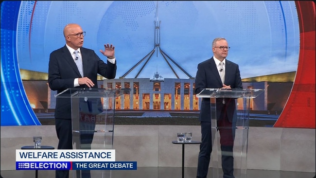 OK, fine, he didn’t say that. Picture: Channel 9.
