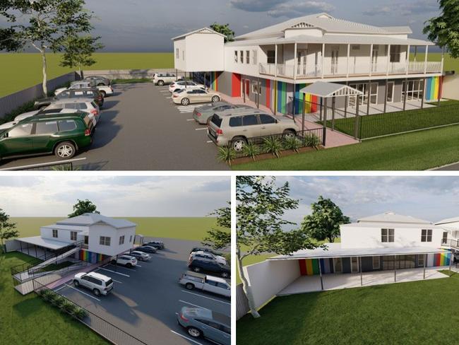 Renders by Dezign Elements for the proposed childcare centre on Denham Street, Allenstown.