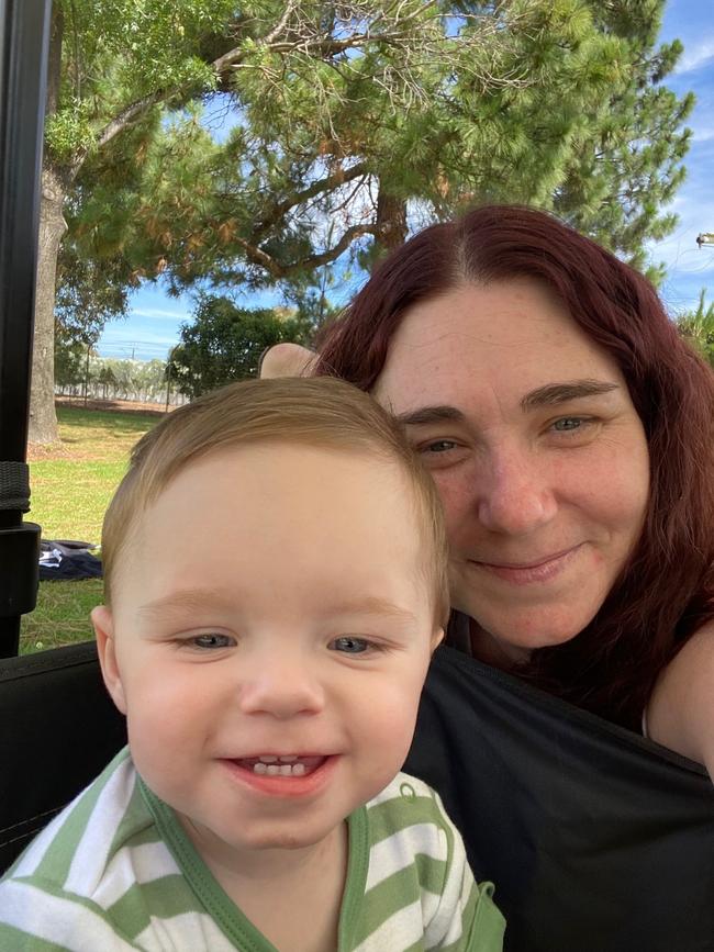 Sarah with her 17-month-old son Elijah. Picture: Supplied by family