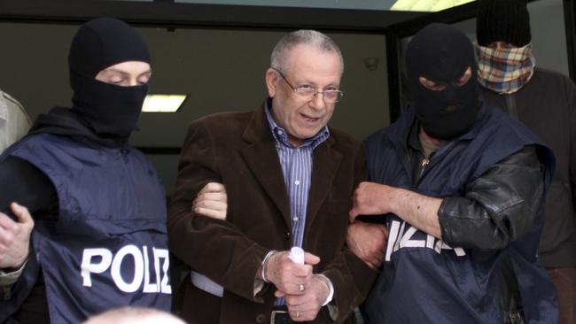 Veteran 'Ndrangheta mobster Giovanni Tegano after his 2010, arrest. Picture: Ap