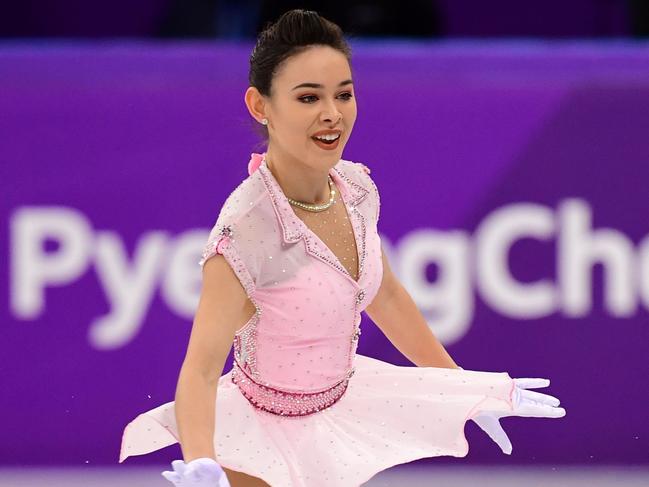 Australia's Kailani Craine competes in the women's single skating short program of the figure skating event during the Pyeongchang 2018 Winter Olympic Games at the Gangneung Ice Arena in Gangneung on February 21, 2018. / AFP PHOTO / Roberto SCHMIDT