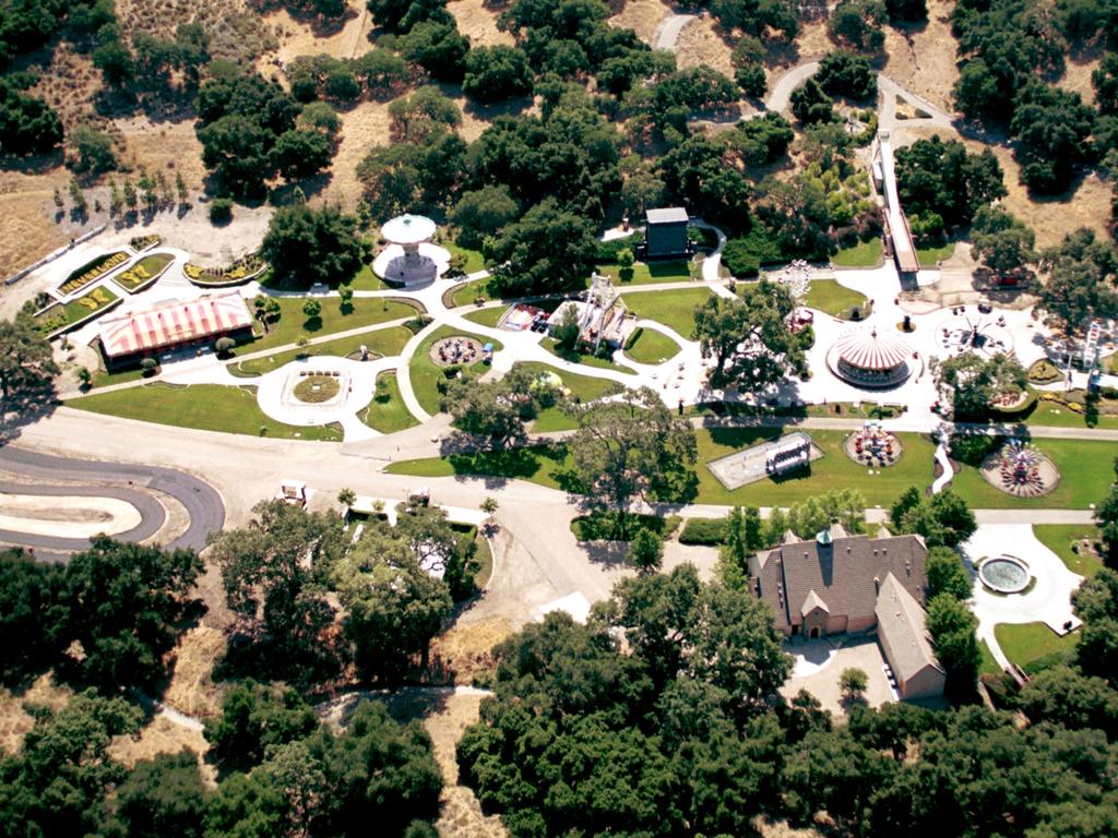 An aerial view of singer Michael Jackson's Neverland, featured in much of the HBO documentary. Picture: Supplied