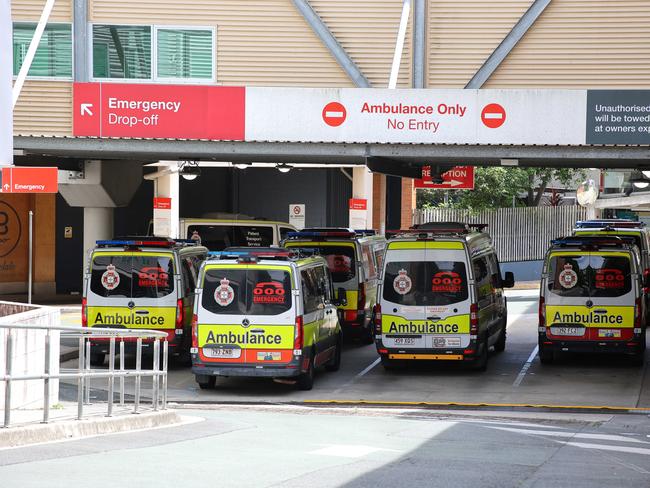 Queensland Ambulances pictured at Ipswich Hospital Emergency department. Ipswich Saturday 27th January 2024 Picture David Clark