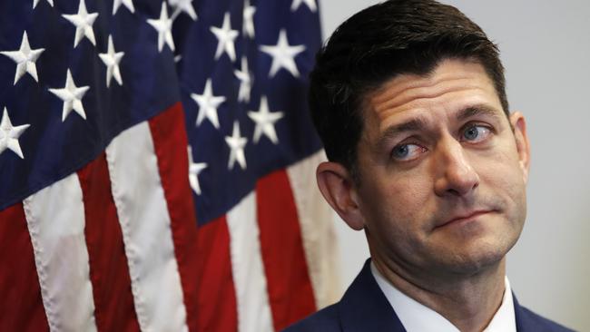 House Speaker Paul Ryan. Picture: AP