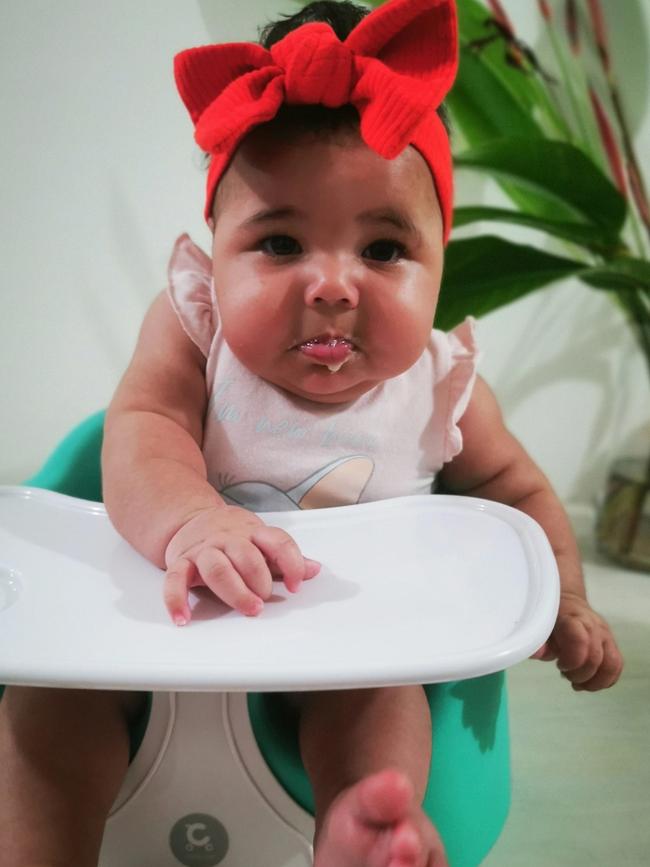 Eliza Yilmaz shows off her love for food by dropping the lip for more. Picture: Bianca Shields