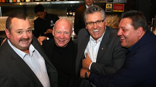 Darryl Brohman, Bob Fulton, Ray Hadley and Steve Roach together in 2010.