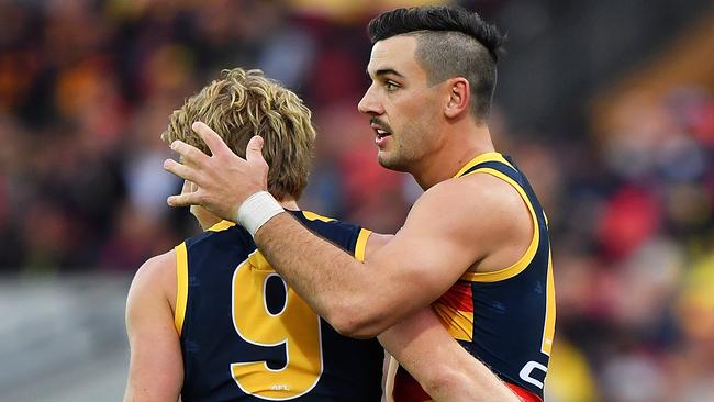 Rory Sloane and Taylor Walker. (Photo by Daniel Kalisz/Getty Images)