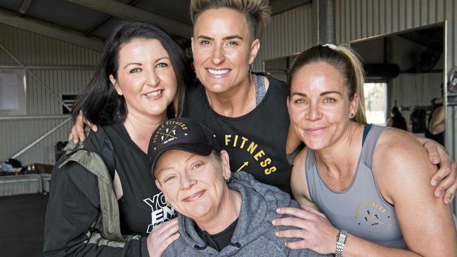 FITNESS FAMILY: Ready for a work out at Fierce Fitness are (from left) Koral Morrison, Danielle Gardiner, Michelle Rayner and Penny Dowling. . Picture: Nev Madsen