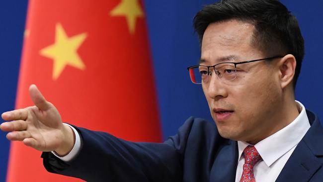 Chinese Foreign Ministry spokesman Zhao Lijian. Picture: AFP.