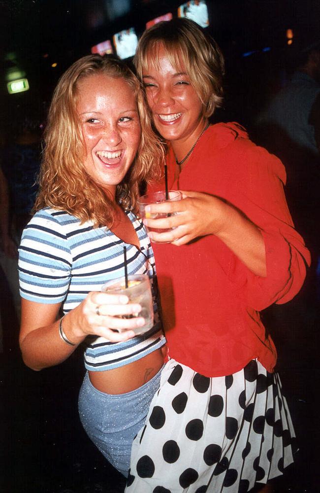 Jane Helmersson and Renae Johnsson at Cocktails and Dreams, 2000.