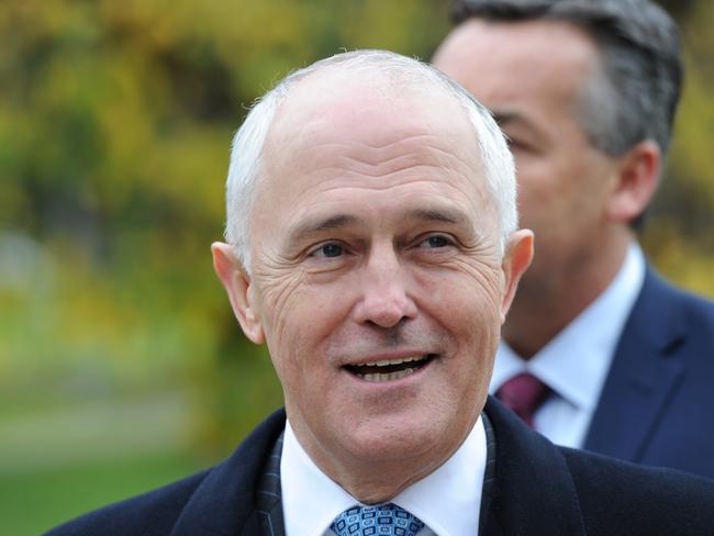 Prime Minister Malcolm Turnbull sees ta multi-billion-dollar Melbourne airport link as a high priority. Picture: AAP/Mal Fairclough