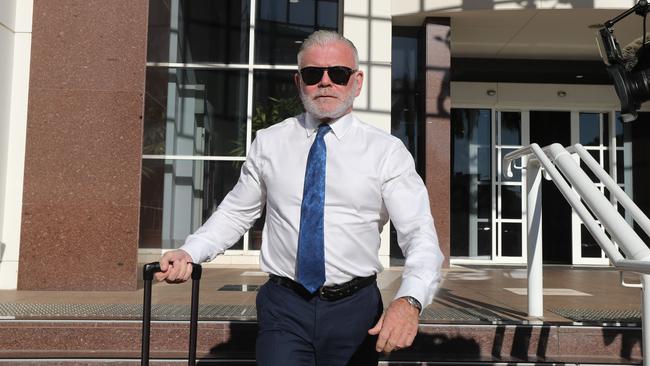 Defence barrister Jon Tippett leaving the Supreme Court in Darwin. Picture: Zizi Averill