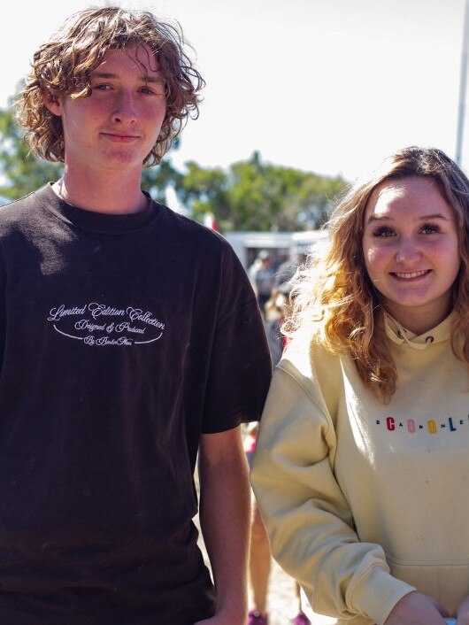 Dylan and Taya Wagner enjoy a day at the Moore Park Beach Arts Festival.