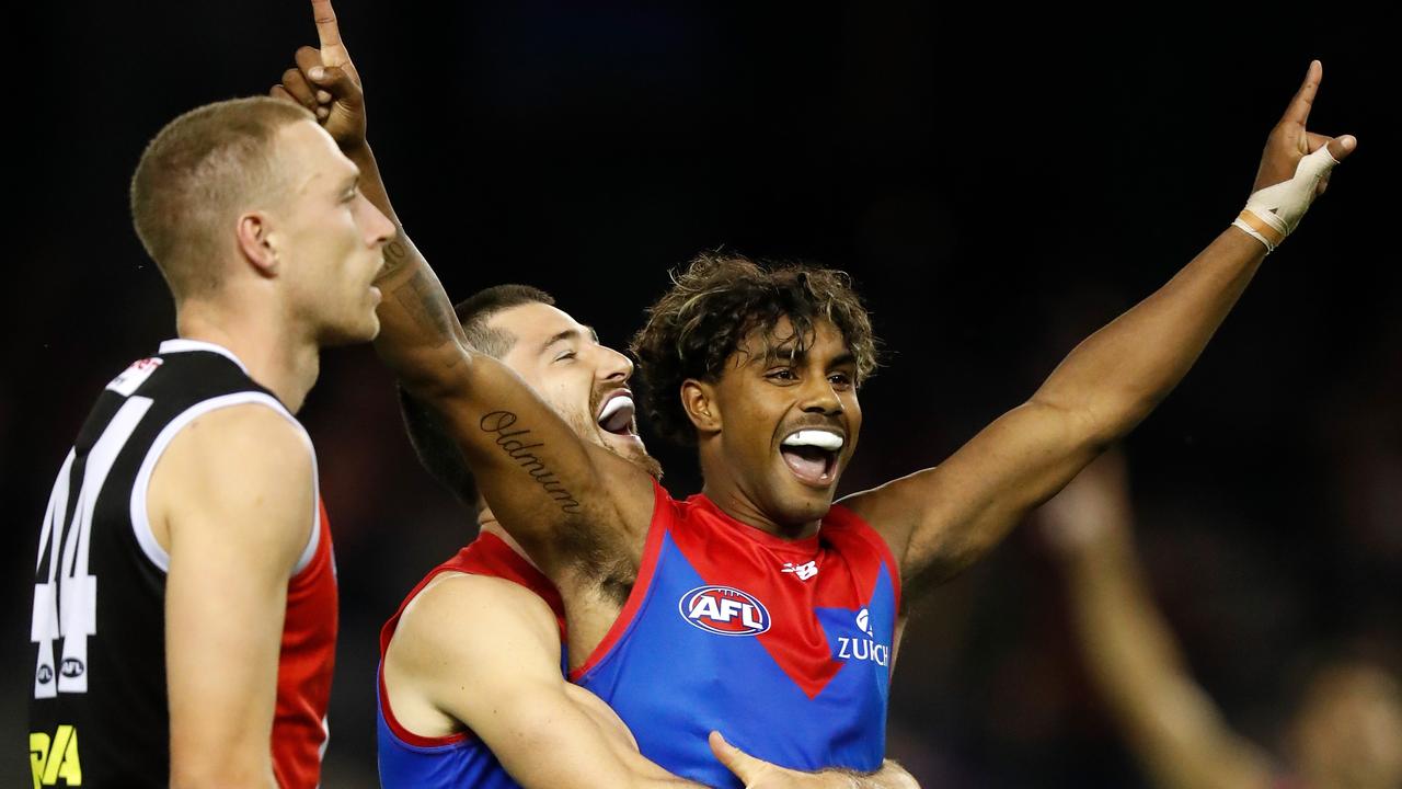 Pickett starred with two goals in Melbourne’s win. Photo: Michael Willson/AFL Photos via Getty Images.