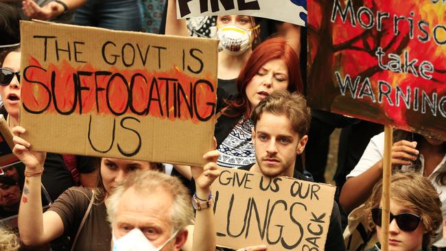 Activists are calling for action on climate and health and services. Picture: Getty