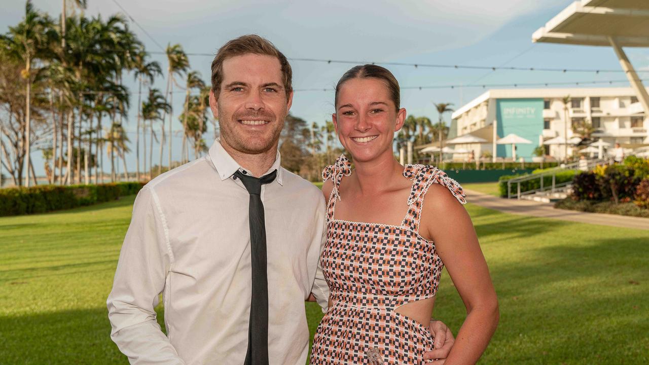 Brodie Filo and Grace Hammond at the 2022-23 NTFL Nichols Medal Night. Picture: Pema Tamang Pakhrin