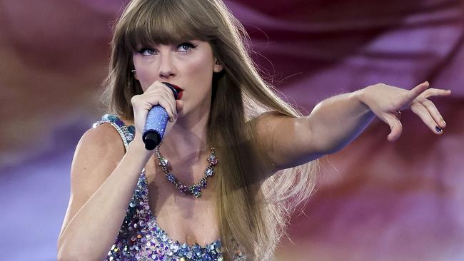 Taylor Swift performs during opening night of the Chicago Eras Tour at Soldier Field on June 2, 2023, in Chicago. (Shanna Madison/Chicago Tribune/Tribune News Service via Getty Images)