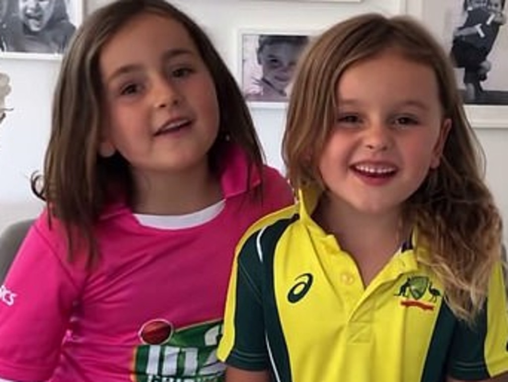 Harper and Milla wore cricket tops in the video.