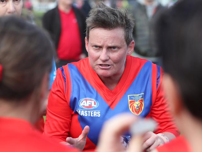 Belinda Bowey the Victorian football pioneer and Port Melbourne Colts Masters player and coach is set to play game 400. Saturday, July 9, 2022. Picture: David Crosling