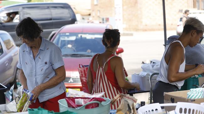 Community volunteers have been a crucial part of the flood response in Mullumbimby and surrounds, including an extensive operation in and around the Mullumbimby Civic Hall. Friday, March 4, 2022. Picture: Liana Boss