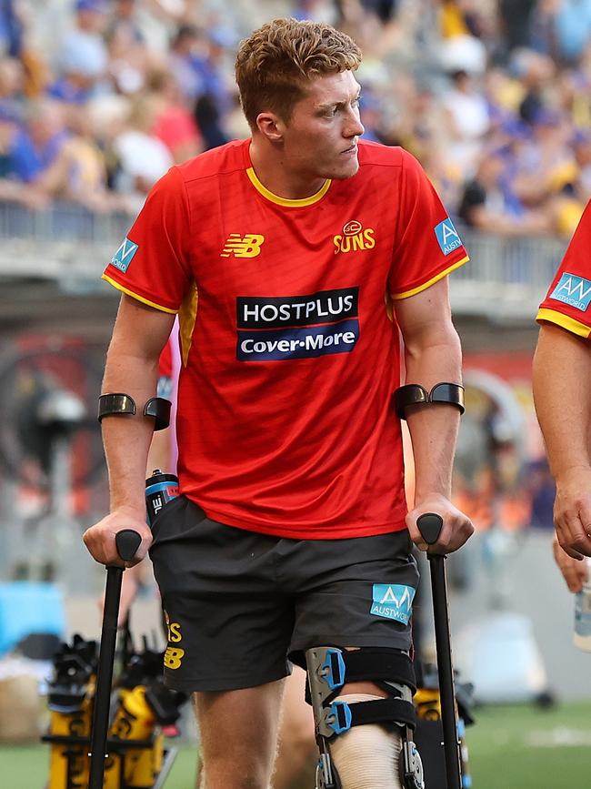 Matt Rowell hurt his knee against West Coast.