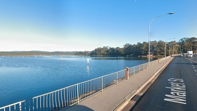 The proposed subdivision will overlook Merimbula Lake oyster leases. Picture: Google Maps