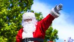 2014 Christmas Pageant. Santa waves to the kiddies