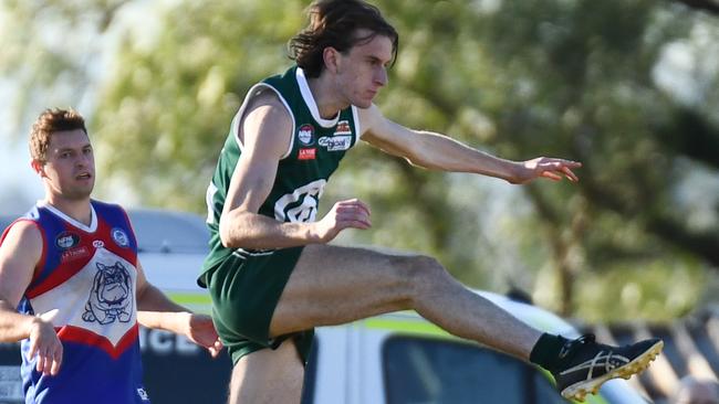 Tom Brindley in action for Greensborough. Picture: Nathan McNeill