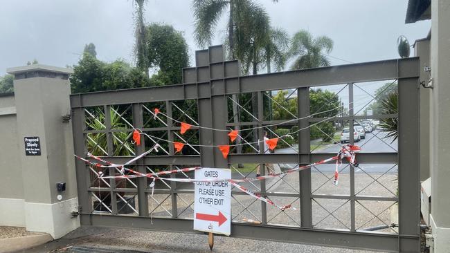 Gates to the Cairns One complex were rammed recently by a stolen car. Picture: Supplied