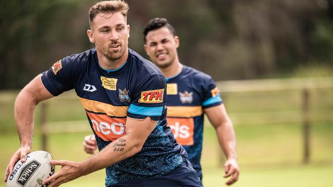 Bryce Cartwright has a lot of pressure to return to his career best form this season after a let down 2018. Picture by: Gold Coast Titans