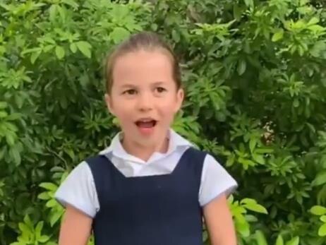 Princess Charlotte speaks on the adorable video.