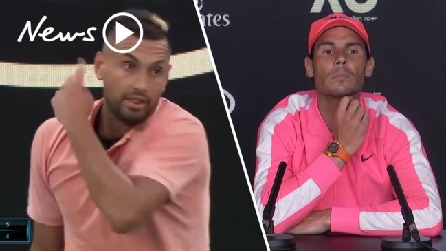 Australian Open: Nick Kyrgios roasts Nadal in salty on-court service mimic