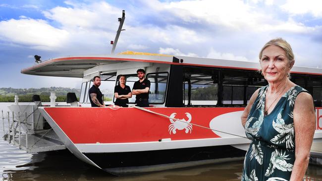 Catch a Crab owner Lee Eyre (front) with workers David Eyre, Belinda Cohan and Joel Eyre. The business is one of many affected by the impact the coronavirus has had on tourism. Picture: Scott Powick