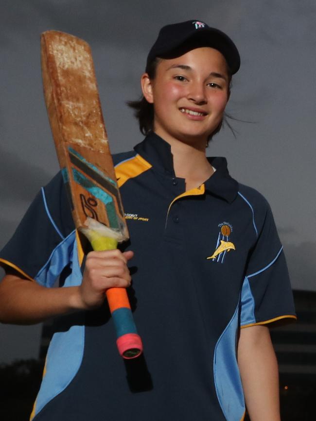 Teenage batter Chelsea Gan. Picture: Richard Gosling