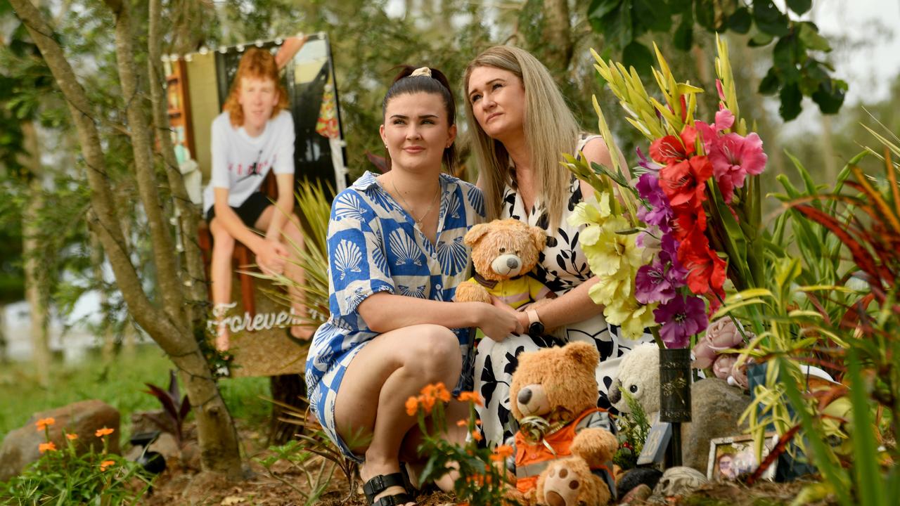 Sera-Jane Moore, with Mikaela Moore (left), is still desperately searching for answers following the mysterious death of her 18-year-old son, Kane Moore