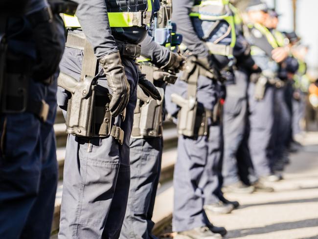 Generic Police / cop stock photos. Victoria Police Officers, Melbourne, Australia