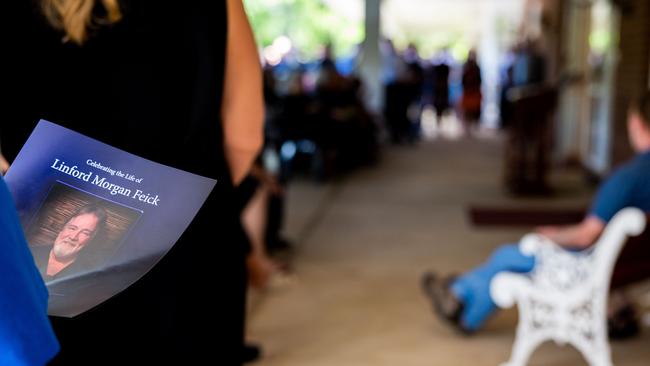 Hundreds attended the funeral service for Nightcliff Friendly Grocer owner Linford Feick on Wednesday, May 7 at Resthaven Chapel. Picture: Pema Tamang Pakhrin