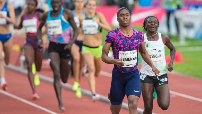 Olympic champion Caster Semenya takes a commanding victory in the 800m at the Diamond League meet in Oslo last month.