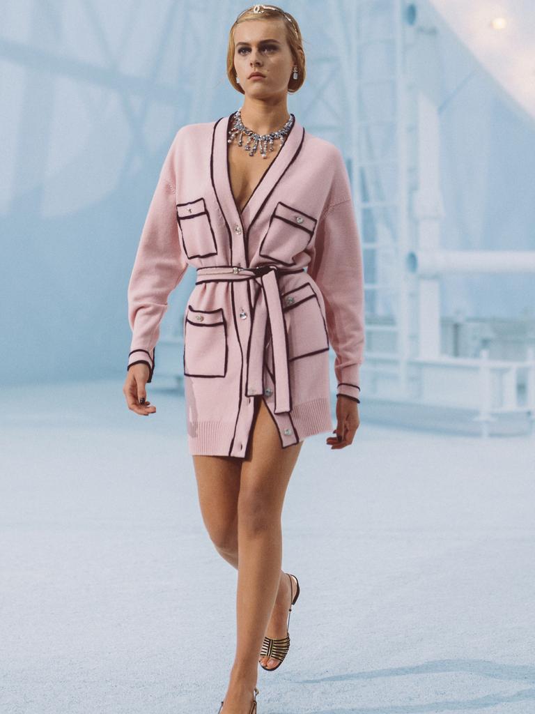 Chanel Pink Cashmere Logo Playsuit