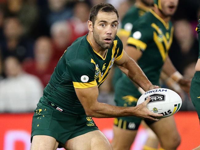 Australia's Cameron Smith during the rugby league Test Match between the Australian Kangaroos and the New Zealand Kiwis at Hunter Stadium , Newcastle .Picture : Gregg Porteous