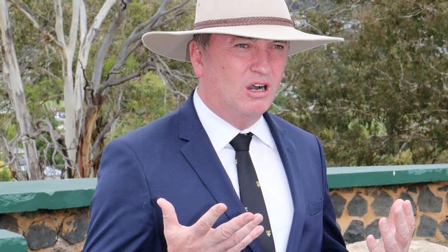 Barnaby Joyce during a press conference in Armidale, New South Wales. Picture: AAP